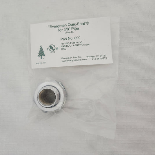 Quik Seal - 3/8" Pipe Threaded Adaptor. Style B - 7/8" Hole packaging view